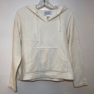 Free People S/M Hoodie Chevron Terry Knit Thick Baja Drug Rug USA "VTG"